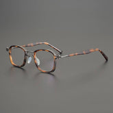 Lyken Acetate Alloy Myopia Glasses Frame Rectangle Frames Southood Leopard